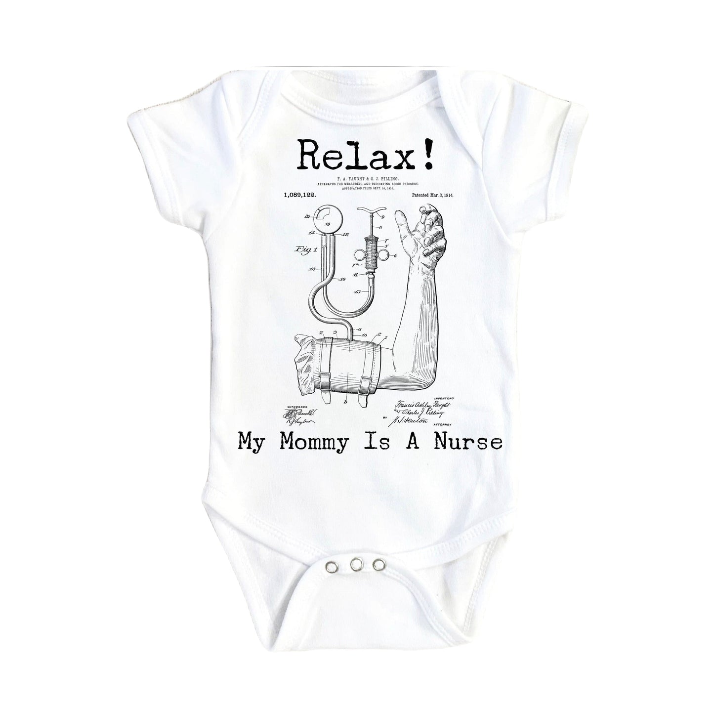 Nurse Patent - Baby Boy Girl Clothes Infant Bodysuit Funny Cute
