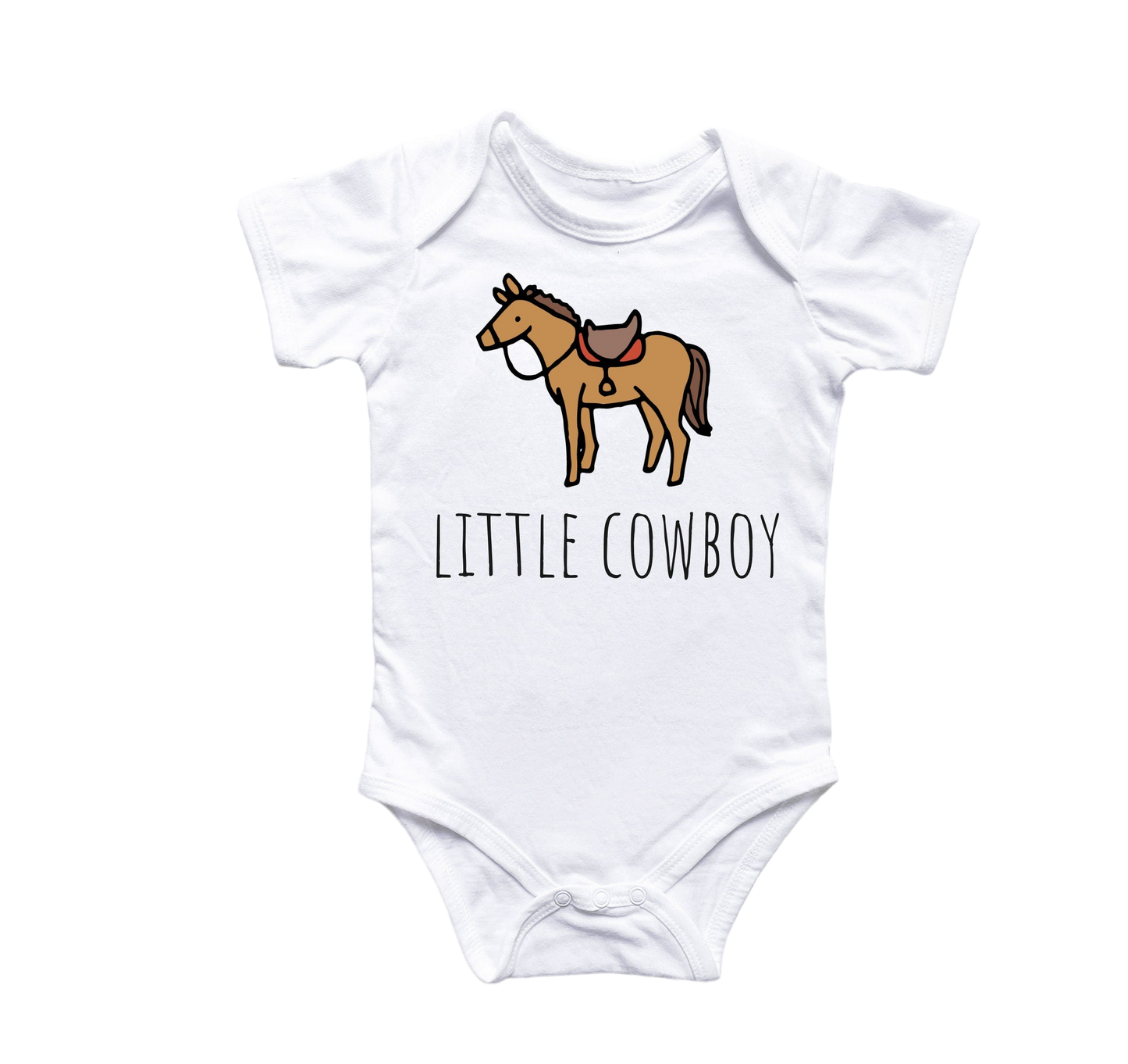 Cowboy Horse - Baby Boy Girl Clothes Infant Bodysuit Funny Cute