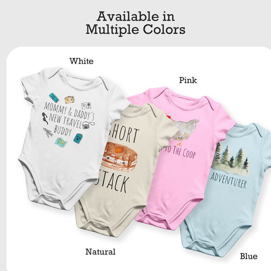 Apricot Orange - Baby Boy Girl Clothes Infant Bodysuit Funny Cute