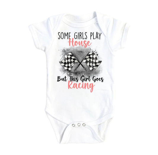 Racing Pink - Baby Boy Girl Clothes Infant Bodysuit Funny Cute Newborn