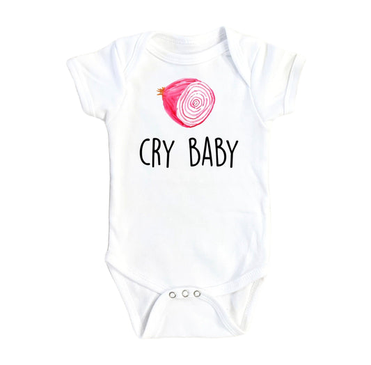 Onion Cry - Baby Boy Girl Clothes Infant Bodysuit Funny Cute Newborn