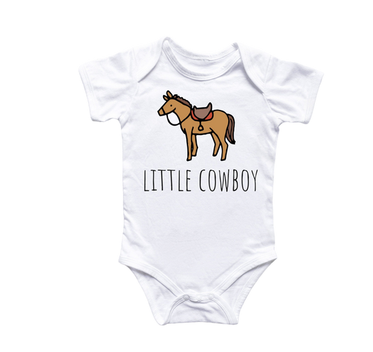 Cowboy Horse - Baby Boy Girl Clothes Infant Bodysuit Funny Cute
