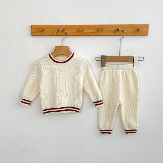 Arrival Autumn Baby Unisex Long Sleeves Geometric Jacquard Pattern