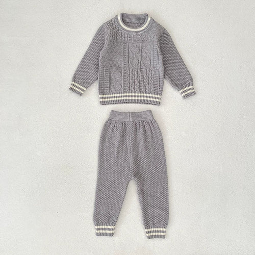 Arrival Autumn Baby Unisex Long Sleeves Geometric Jacquard Pattern