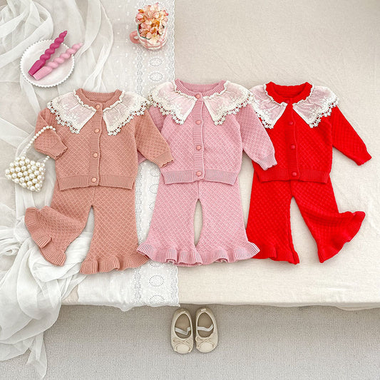 Arrival Autumn Baby Girls Long Sleeves Color Patchwork Geometric